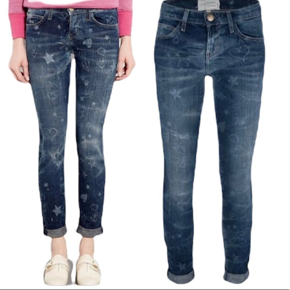 Current Elliott Rolled Skinny Write-On jeans size 28